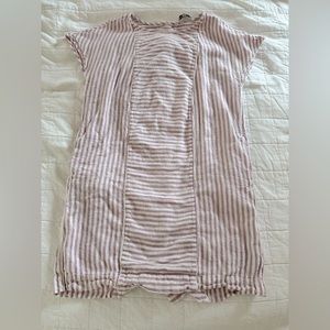 Madewell Purple Striped Linen Mini Dress Size Small